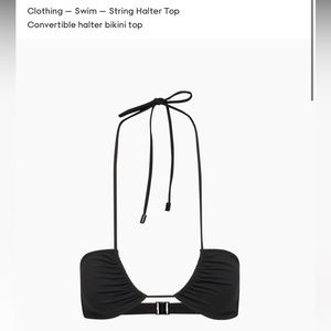 Aritzia Babaton string halter bikini top. Black size 2XL.